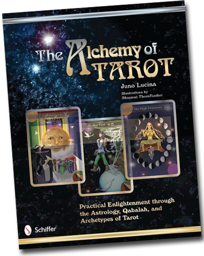 Book cover-The Alchemy of Tarot: Practical Enlightenment through the Astrology, Qaballah and Archtypes of Tarot
